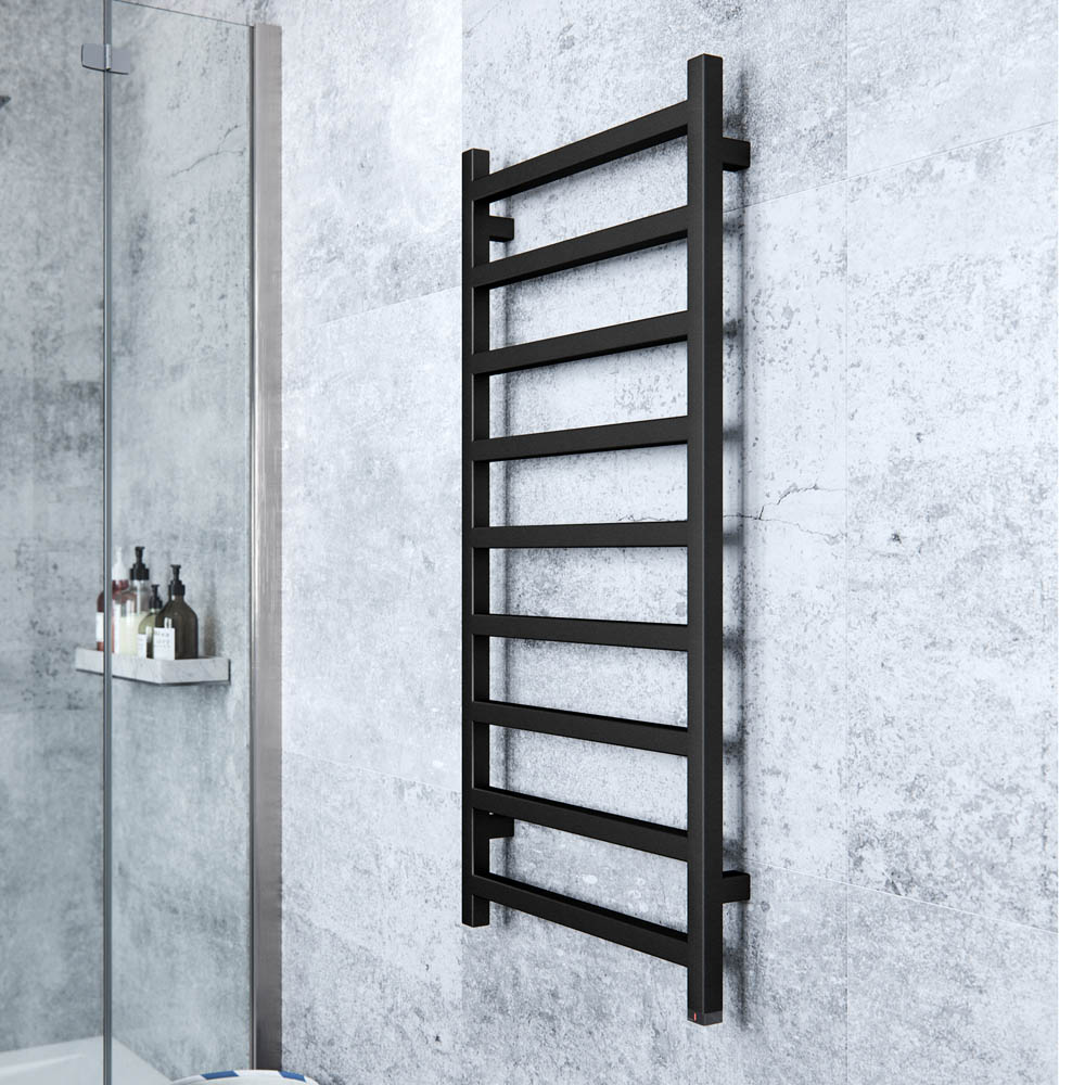 ean 5901804677687 electric towel rail simple one 1080x500 heban black lifestyle square