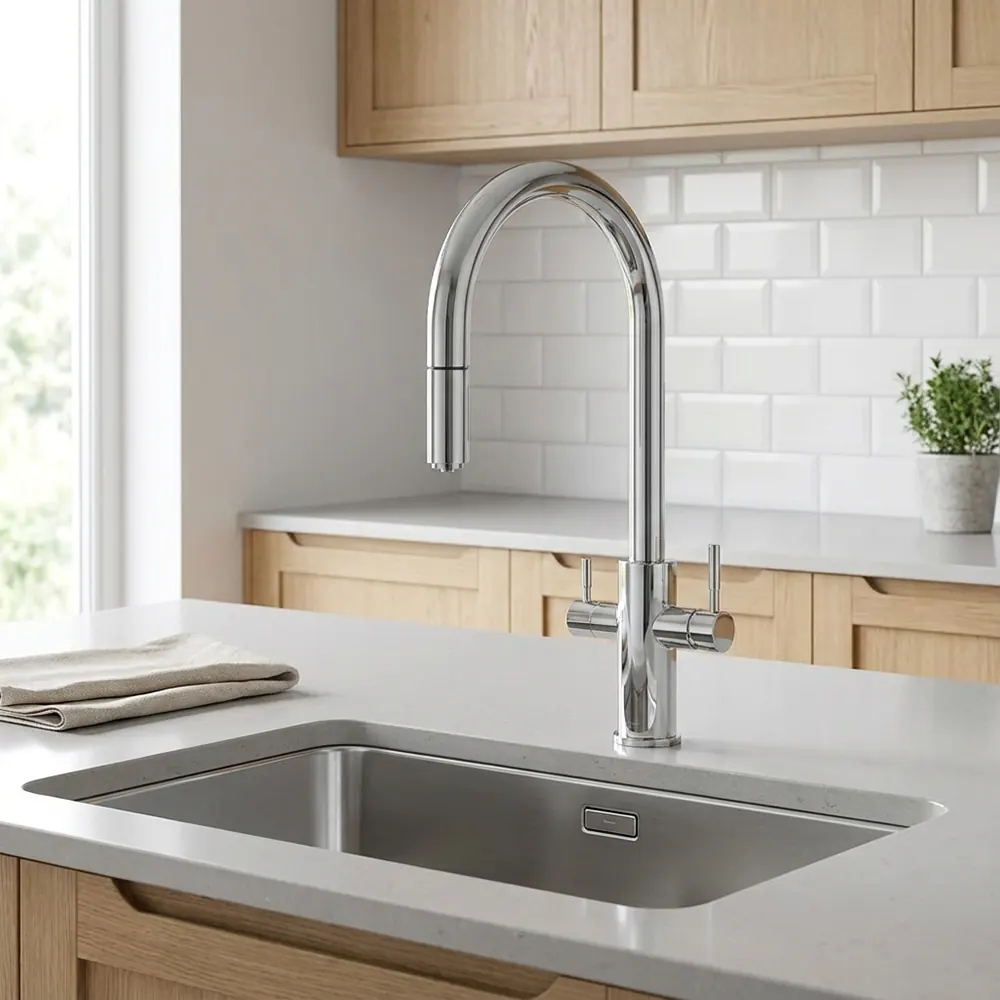 شیر ظرفشویی مدل هلگا شاوری تصفیه دار راسان 6 شیر ظرفشویی دو منظوره هلگا راسان