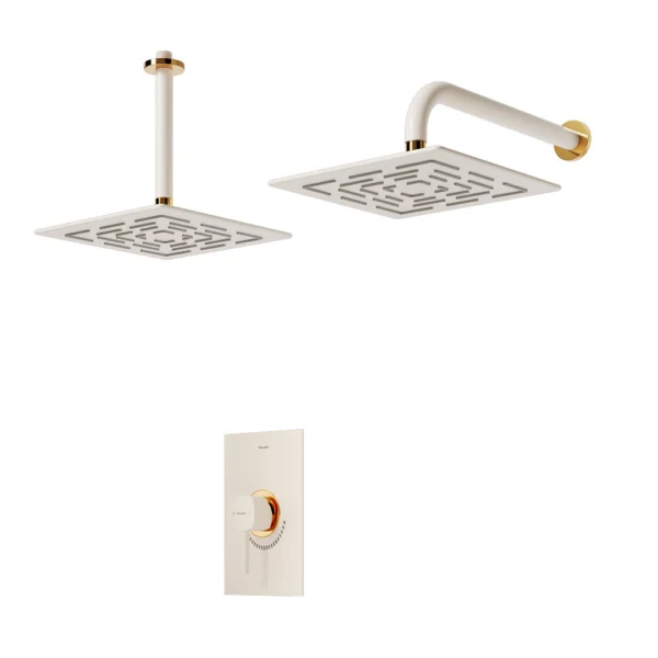 شیر حمام توکار تیپ 1 مدل رومر BRASS شودر شیری طلایی