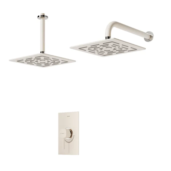 شیر حمام توکار تیپ 1 مدل رومر BRASS شودر شیری کروم