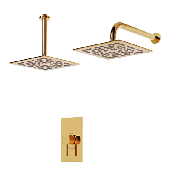 شیر حمام توکار تیپ 1 مدل رومر BRASS شودر طلایی براق