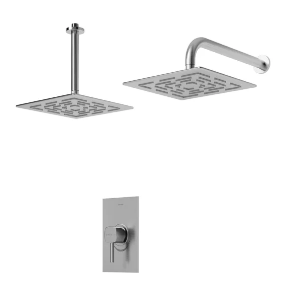 شیر حمام توکار تیپ 1 مدل رومر BRASS شودر کروم مات