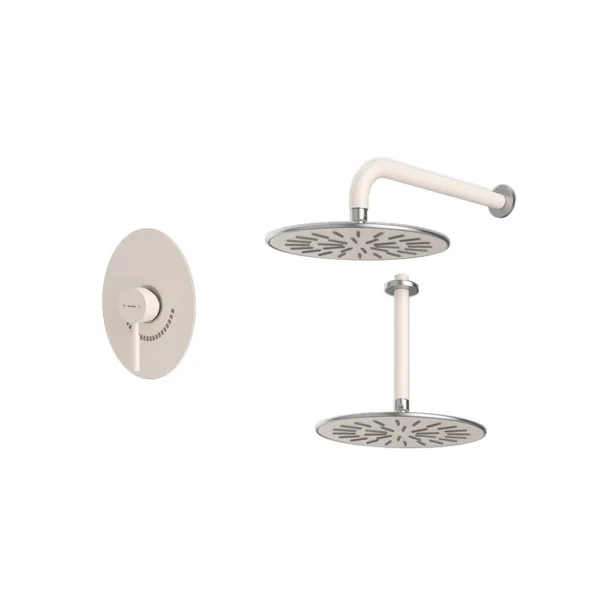 شیرحمام توکار تیپ 1 مدل روگن BRASS شودر شیری کروم