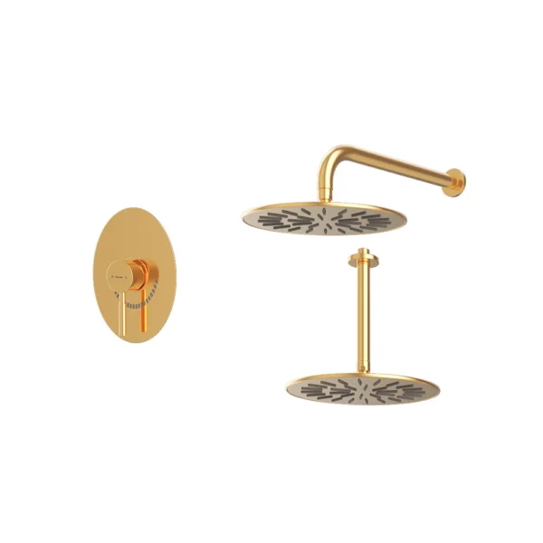 شیرحمام توکار تیپ 1 مدل روگن BRASS شودر طلایی براق