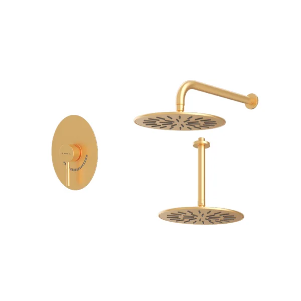 شیرحمام توکار تیپ 1 مدل روگن BRASS شودر طلایی مات