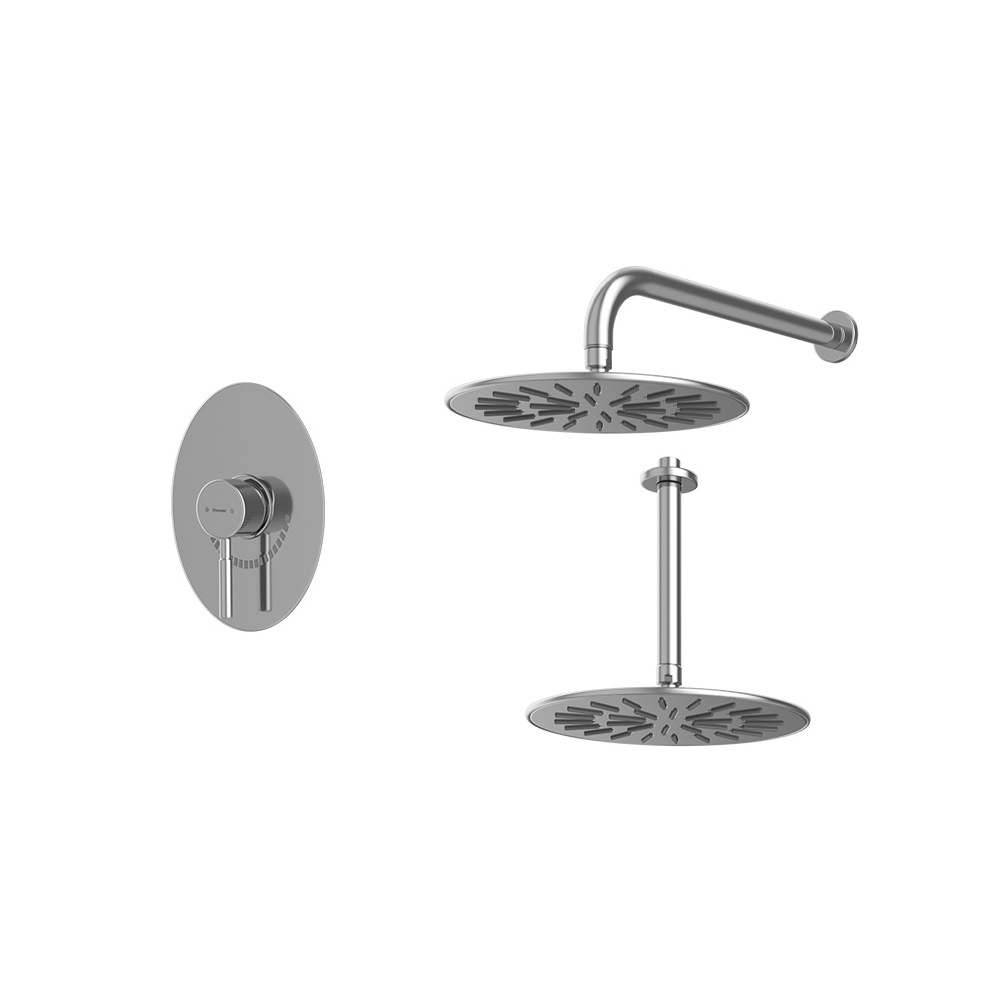 شیرحمام توکار تیپ 1 مدل روگن BRASS شودر کروم براق
