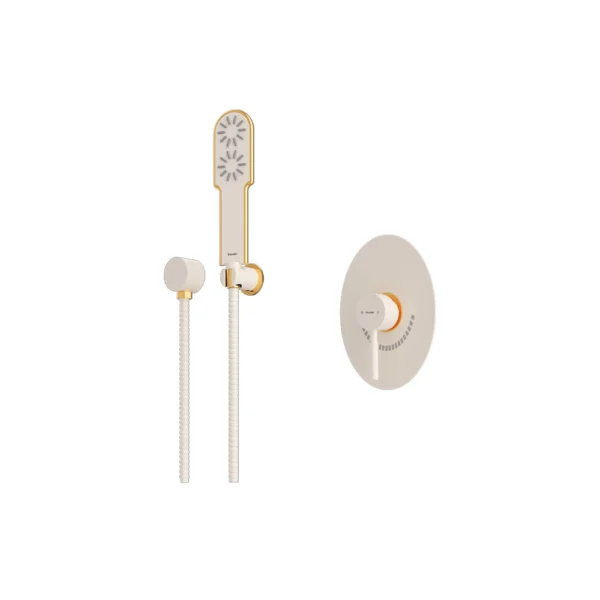 شیرحمام توکار تیپ 2 مدل روگن BRASS شودر شیری طلایی