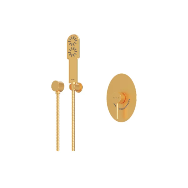 شیرحمام توکار تیپ 2 مدل روگن BRASS شودر طلایی مات