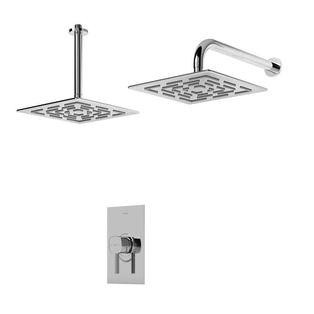 شیر حمام توکار تیپ 1 مدل رومر BRASS شودر کروم براق