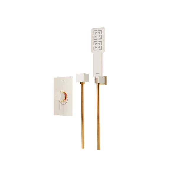 شیر حمام توکار تیپ 2 مدل رومر BRASS شودر شیری طلایی