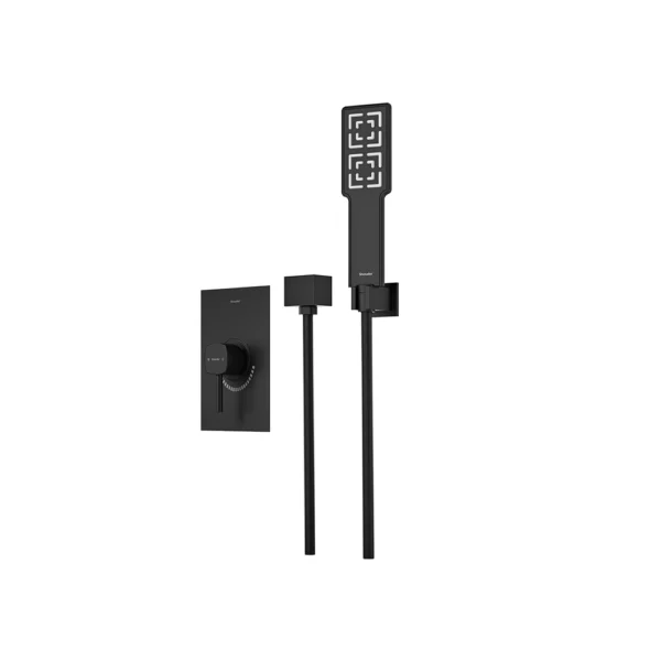 شیر حمام توکار تیپ 2 مدل رومر BRASS شودر مشکی
