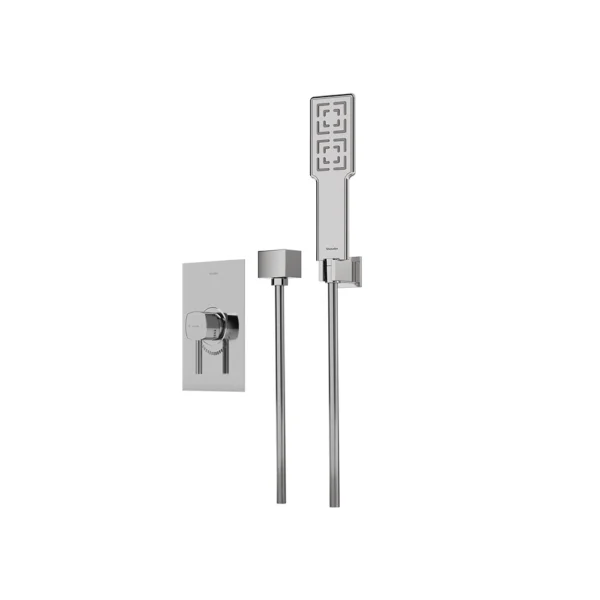 شیر حمام توکار تیپ 2 مدل رومر BRASS شودر کروم براق