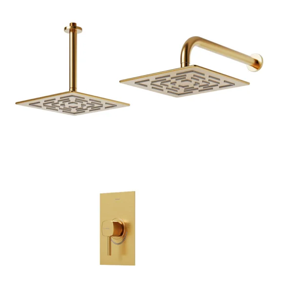 شیر حمام توکار تیپ 1 مدل رومر BRASS شودر طلایی مات