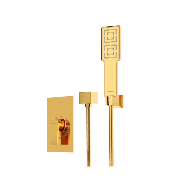 شیر حمام توکار تیپ 2 مدل رومر پلاس BRASS شودر طلایی براق