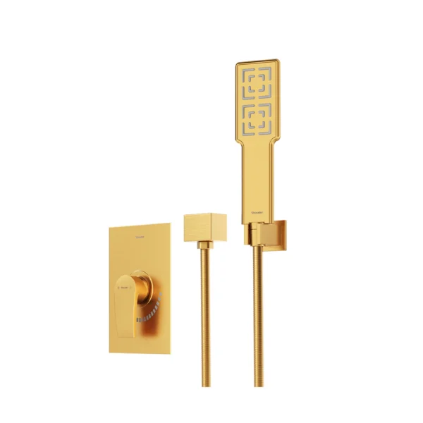 شیر حمام توکار تیپ 2 مدل رومر پلاس BRASS شودر طلایی مات