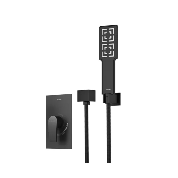 شیر حمام توکار تیپ 2 مدل رومر پلاس BRASS شودر مشکی