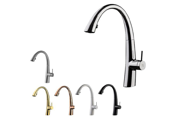 ویژگی‌ های فنی و طراحی شیر ظرفشویی شاوری مدل زو پول دان  KWC