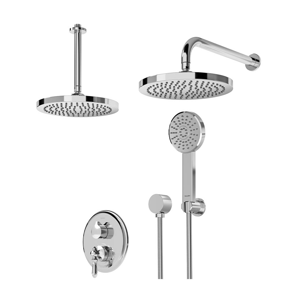 شیر حمام توکار مدل زیگموند تیپ3 ABS شودر کروم