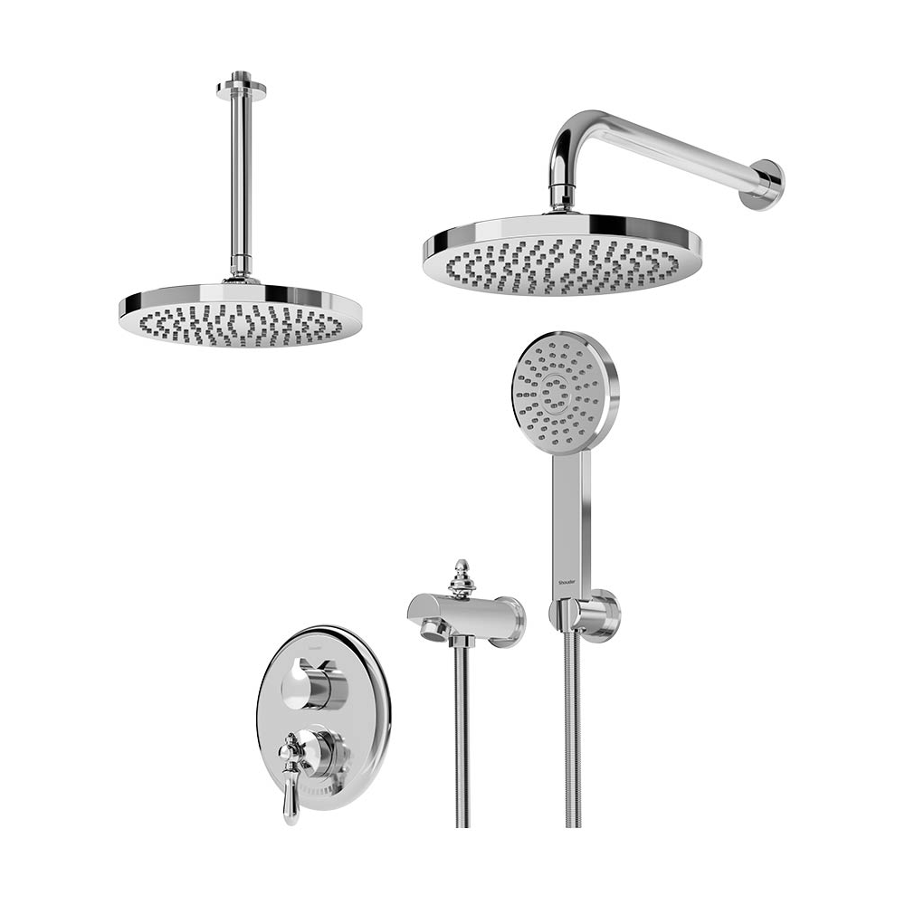 شیر حمام توکار مدل زیگموند تیپ4 ABS شودر کروم