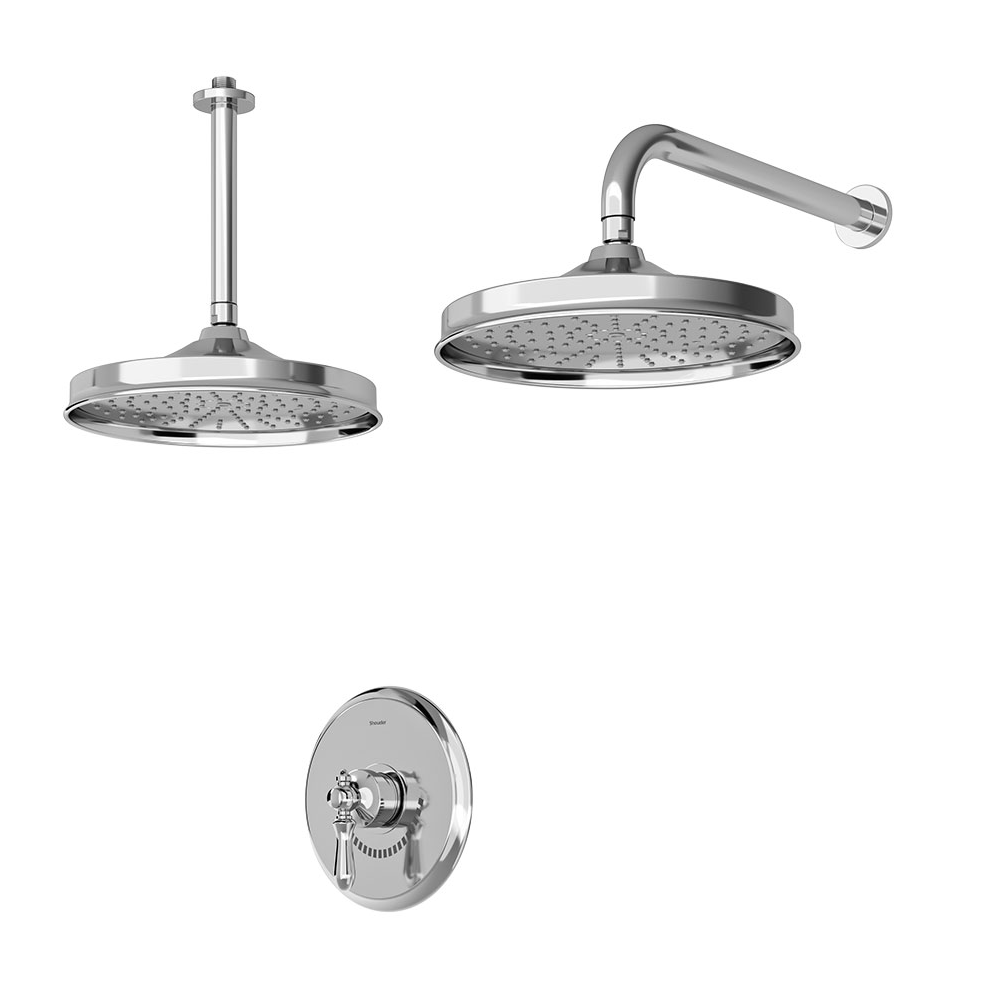 شیر حمام توکار مدل زیگموند تیپ1 BRASS شودر کروم