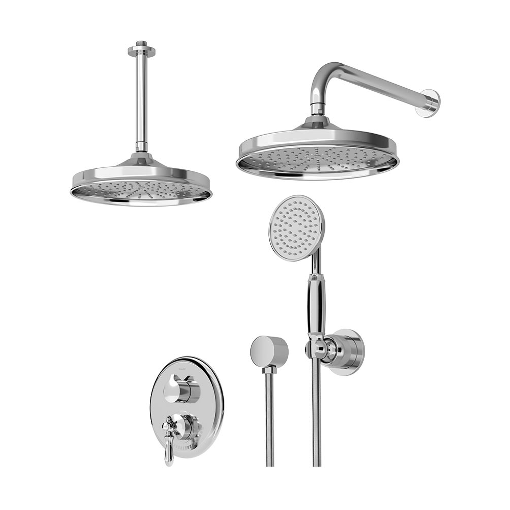 شیر حمام توکار مدل زیگموند تیپ3 BRASS شودر کروم