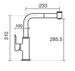 شیر ظرفشویی شاوری مدل ریتا KWC 4 نقشه شیر آشپزخانه ریتا پول اوت KWC