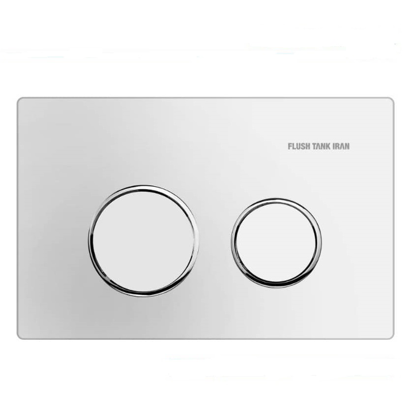 صفحه کلید فلاش تانک مدل گرد ایران کروم براق